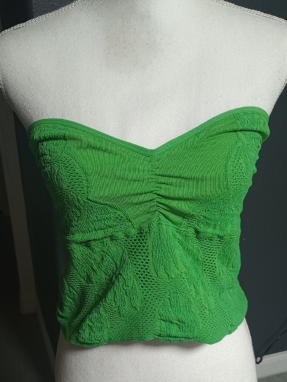 Chelsea & Violet Neon Green Strapless Tube Top